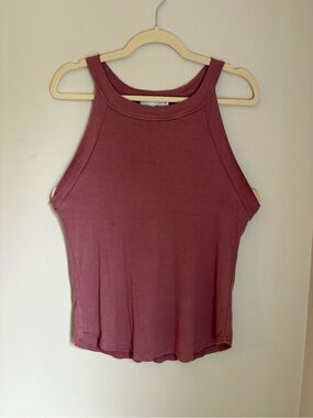Threads 4 Thought Ribbed High-Neck Tank - Dusty Rose